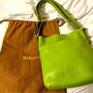 Hirofu Green Leather 2way bag 🍀